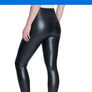 Seven 7 black faux leather leggings Size L Straight Leg